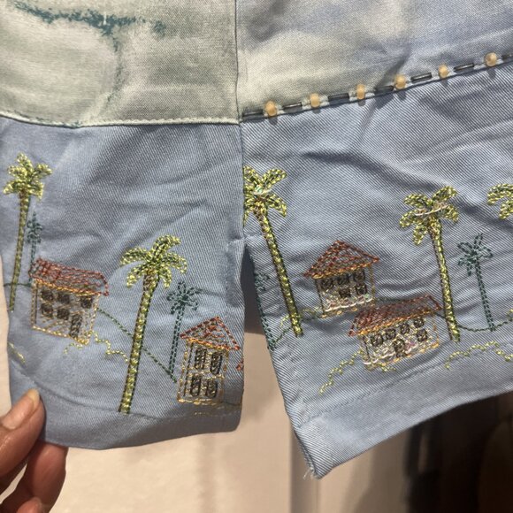 Weekend‎ Clothes Line Hawaiian Shirt L Princess Cruise 2pc Pants XL Beads - Picture 5 of 16